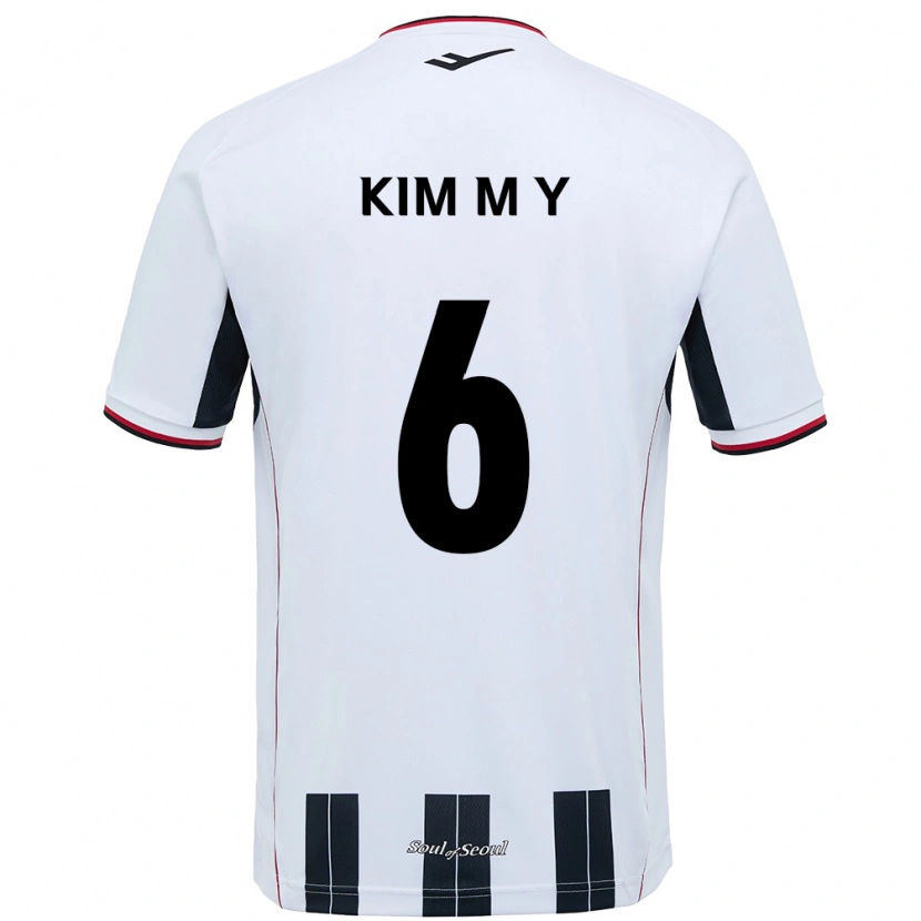 Danxen Mulher Camisola Kim Mi-Yeon #6 Branco Preto Alternativa 2025/26 Camisa
