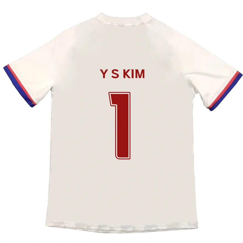 Danxen Mulher Camisola Seong-Yoon Kim #1 Branco Sujo Vermelho Alternativa 2025/26 Camisa