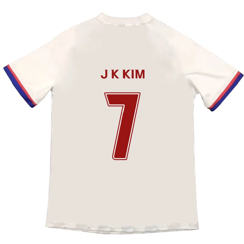Danxen Mulher Camisola Ki-Jun Kim #7 Branco Sujo Vermelho Alternativa 2025/26 Camisa