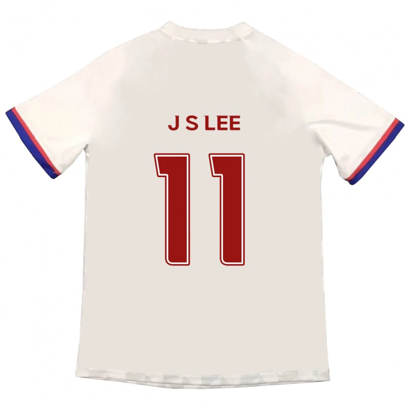 Danxen Mulher Camisola Joon-Suk Lee #11 Branco Sujo Vermelho Alternativa 2025/26 Camisa