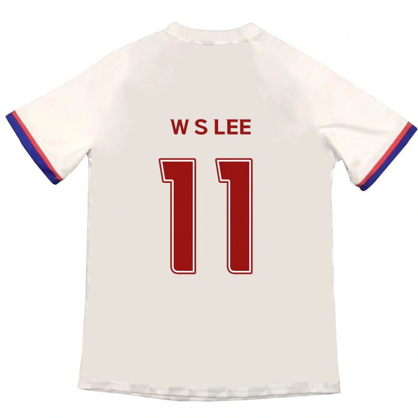 Danxen Mulher Camisola Seung-Woo Lee #11 Branco Sujo Vermelho Alternativa 2025/26 Camisa