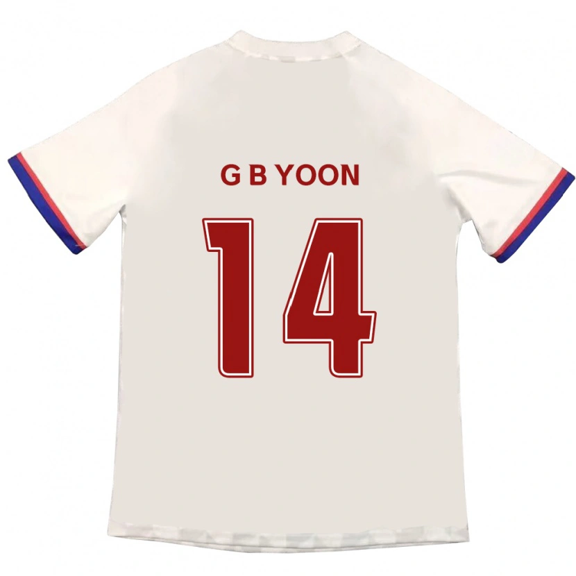 Danxen Mulher Camisola Bit-Garam Yoon #14 Branco Sujo Vermelho Alternativa 2025/26 Camisa