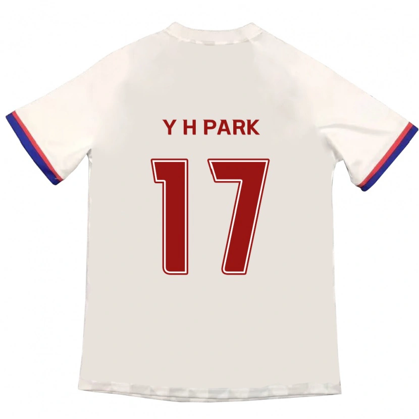 Danxen Mulher Camisola Yong-Hui Park #17 Branco Sujo Vermelho Alternativa 2025/26 Camisa