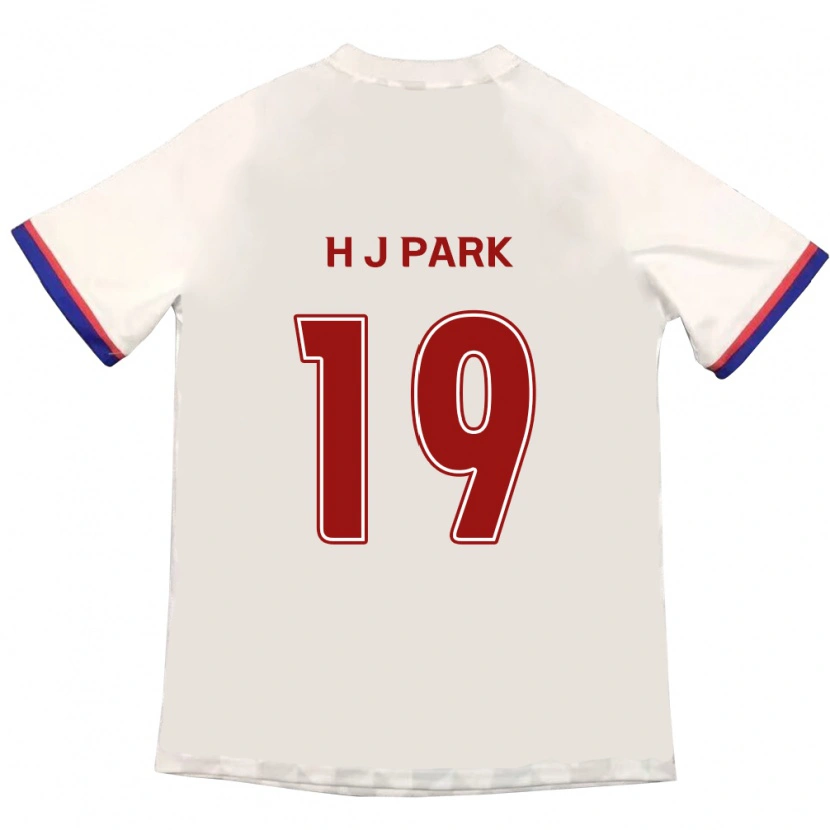 Danxen Mulher Camisola Jun-Hui Park #19 Branco Sujo Vermelho Alternativa 2025/26 Camisa