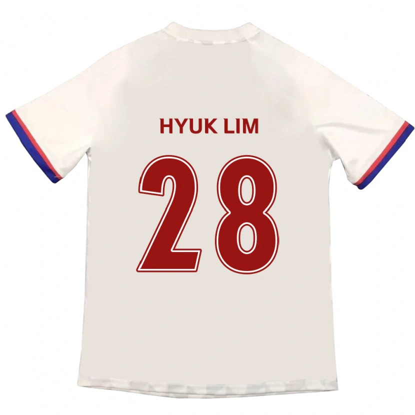 Danxen Mulher Camisola Hyuk Lim #28 Branco Sujo Vermelho Alternativa 2025/26 Camisa