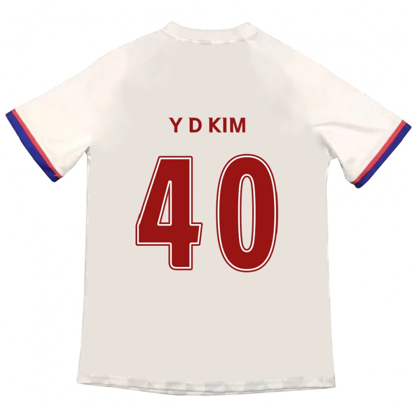 Danxen Mulher Camisola Do-Yoon Kim #40 Branco Sujo Vermelho Alternativa 2025/26 Camisa