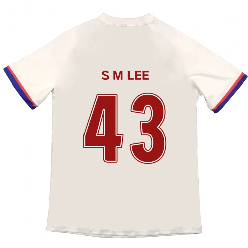 Danxen Mulher Camisola Si-Myeong Lee #43 Branco Sujo Vermelho Alternativa 2025/26 Camisa