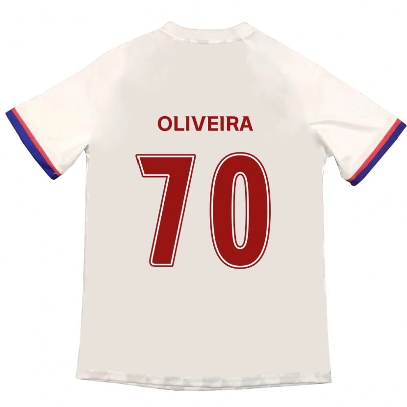 Danxen Mulher Camisola Anderson Oliveira #70 Branco Sujo Vermelho Alternativa 2025/26 Camisa