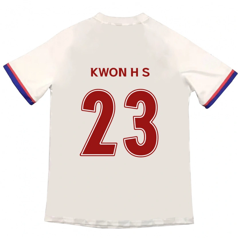 Danxen Mulher Camisola Kwon Hui-Seon #23 Branco Sujo Vermelho Alternativa 2025/26 Camisa