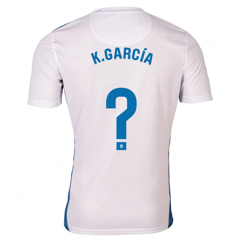 Danxen Mulher Camisola Kimetz García #0 Branco Azul Principal 2025/26 Camisa