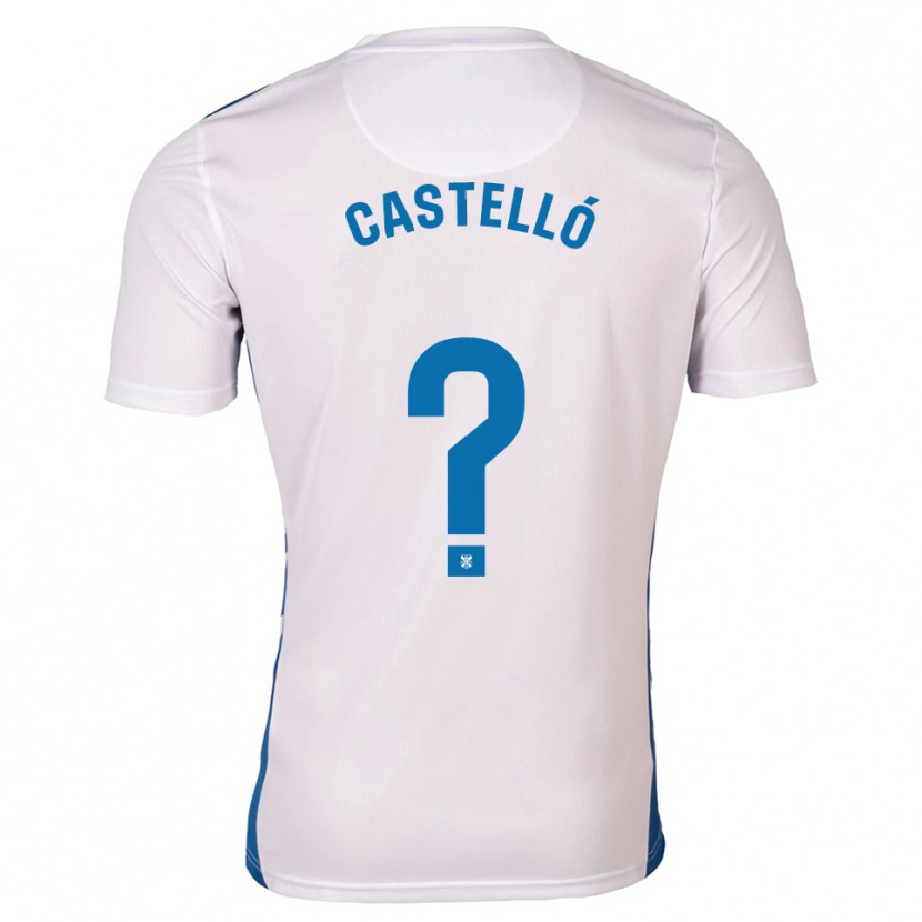 Danxen Mulher Camisola Sandra Castelló Oliver #0 Branco Azul Principal 2025/26 Camisa