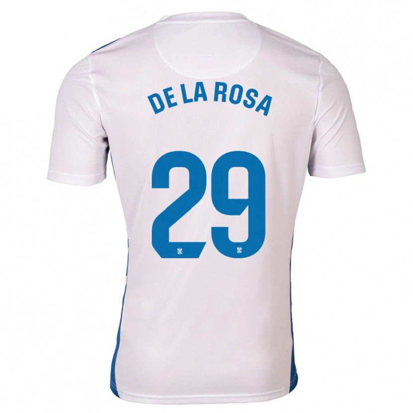 Danxen Mulher Camisola Raúl De La Rosa #29 Branco Azul Principal 2025/26 Camisa