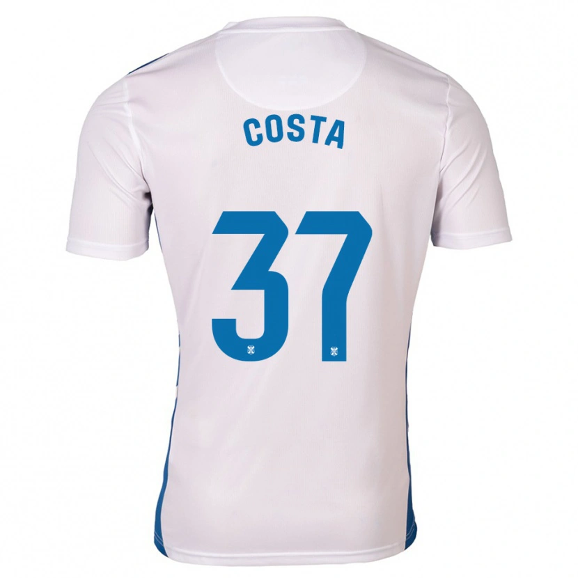 Danxen Mulher Camisola Mauro Costa #37 Branco Azul Principal 2025/26 Camisa