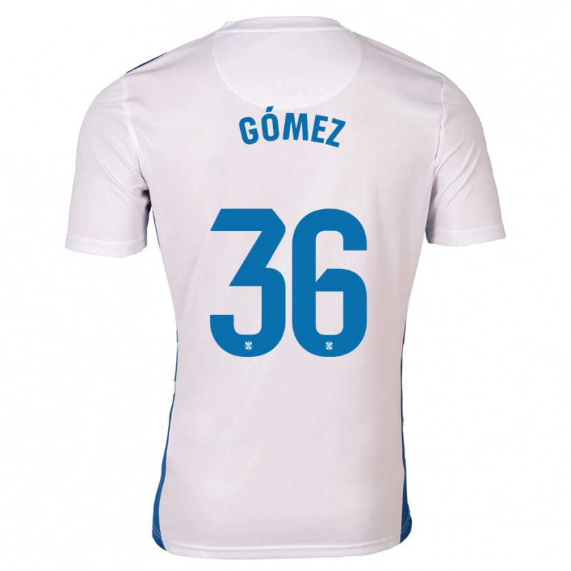 Danxen Mulher Camisola Yerover Gómez #36 Branco Azul Principal 2025/26 Camisa