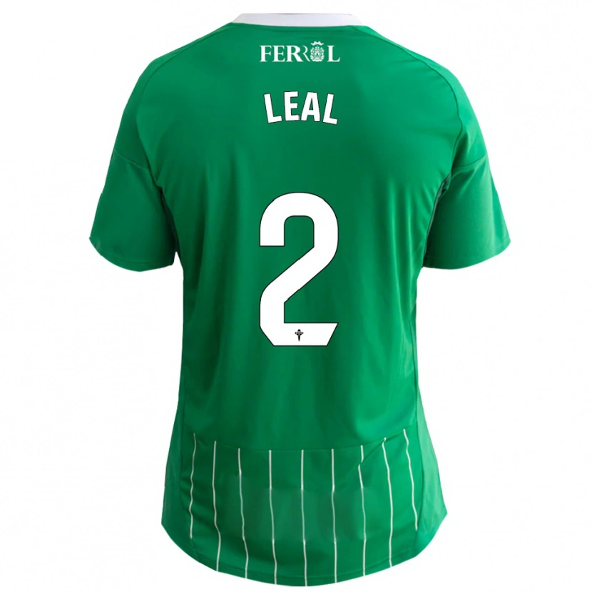 Danxen Mulher Camisola Miguel Leal #2 Verde Branco Principal 2025/26 Camisa