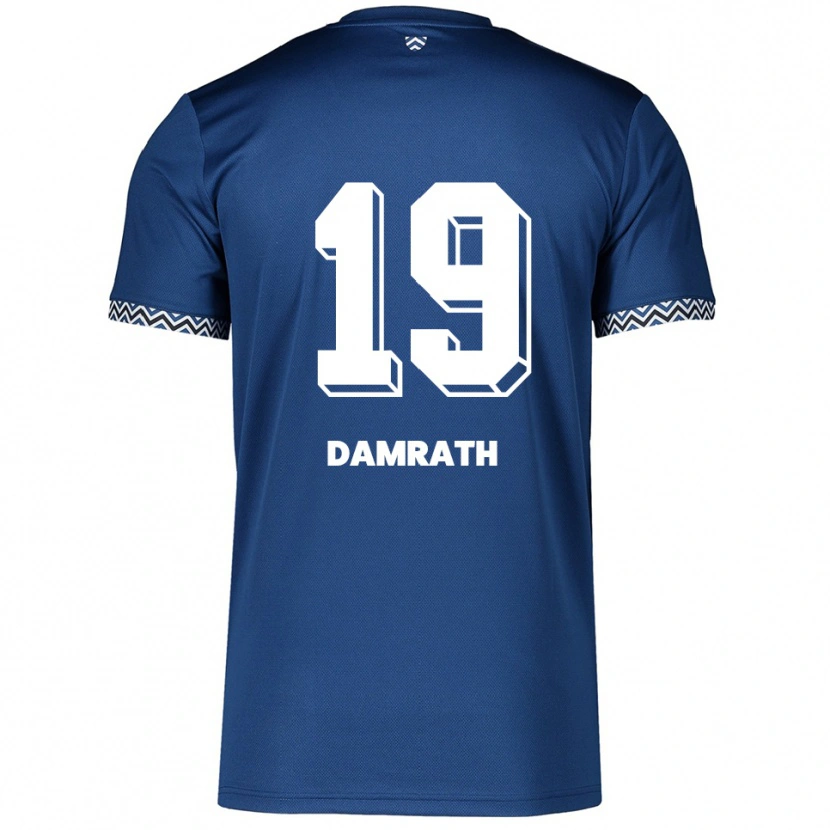 Danxen Mulher Camisola Tom Damrath #19 Azul Marinho Branco Principal 2025/26 Camisa