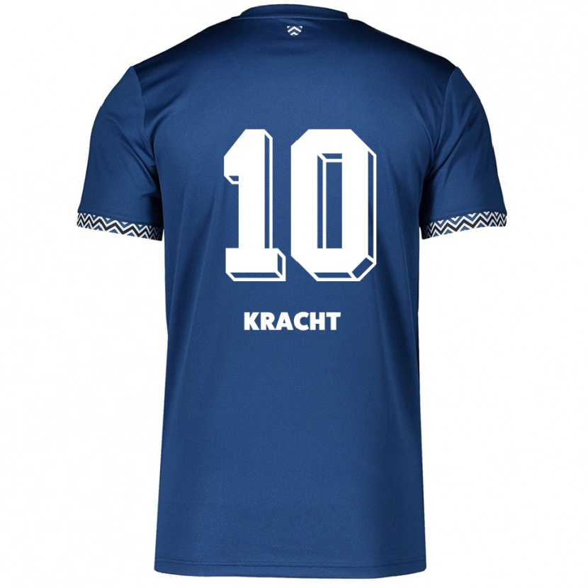 Danxen Mulher Camisola Julien-Noah Kracht #10 Azul Marinho Branco Principal 2025/26 Camisa