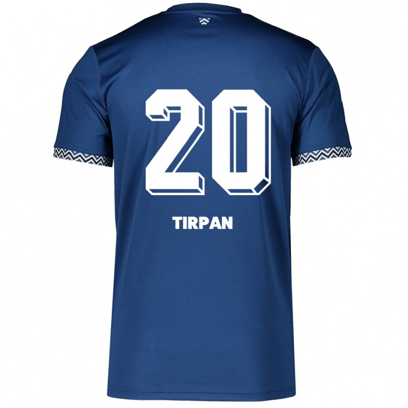 Danxen Mulher Camisola Efe Tirpan #20 Azul Marinho Branco Principal 2025/26 Camisa
