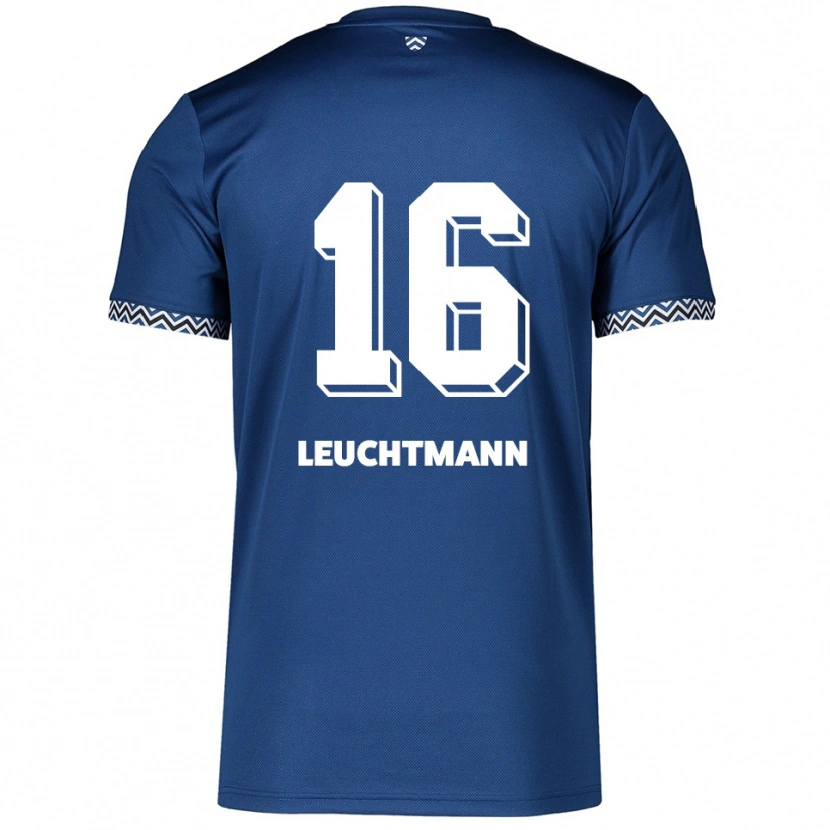 Danxen Mulher Camisola Jana Leuchtmann #16 Azul Marinho Branco Principal 2025/26 Camisa