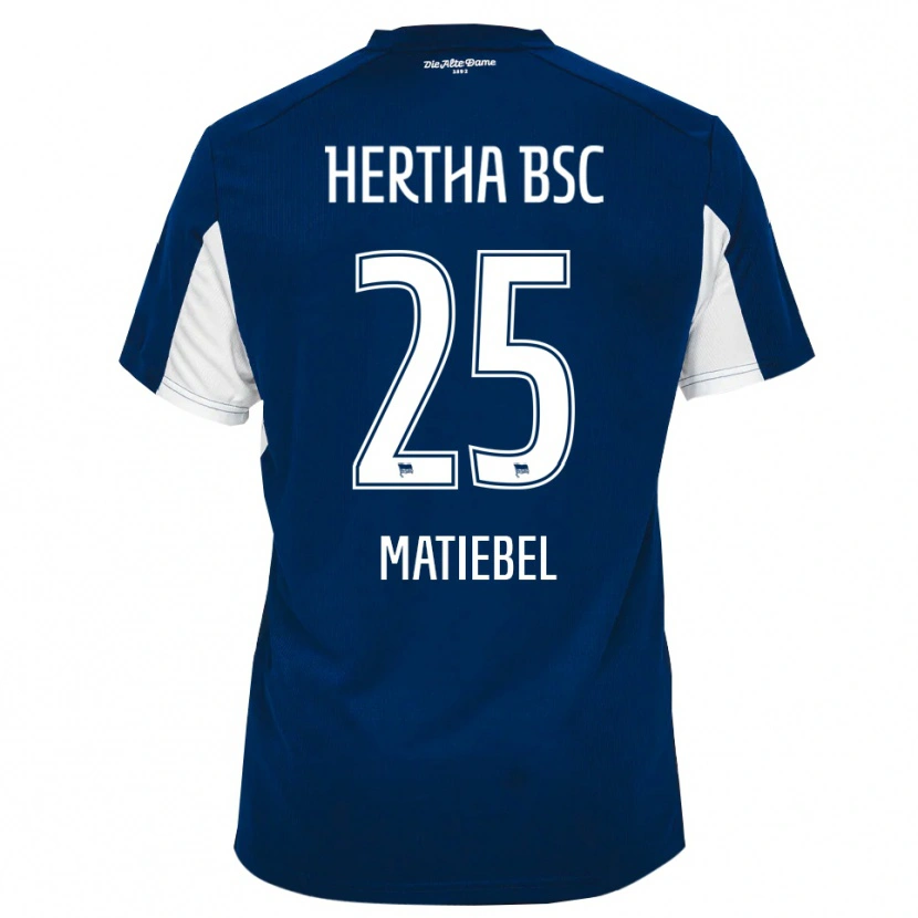 Danxen Mulher Camisola Peter Matiebel #25 Branco Azul Principal 2025/26 Camisa