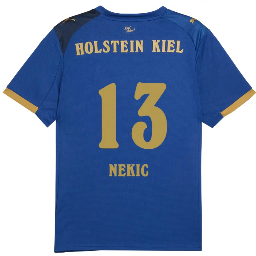 Danxen Mulher Camisola Ivan Nekic #13 Azul Dourado Principal 2025/26 Camisa