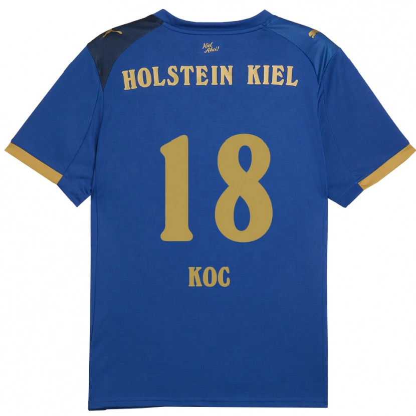 Danxen Mulher Camisola Cengizhan Koc #18 Azul Dourado Principal 2025/26 Camisa