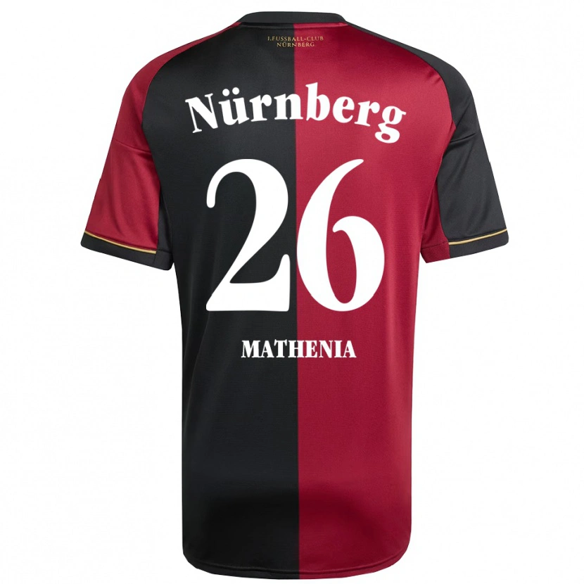 Danxen Mulher Camisola Christian Mathenia #26 Borgonha Preto Principal 2025/26 Camisa