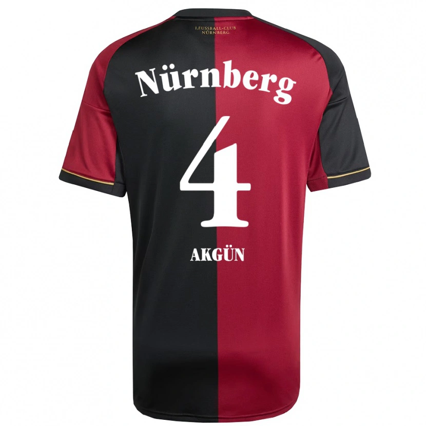 Danxen Mulher Camisola Esad Akgün #4 Borgonha Preto Principal 2025/26 Camisa