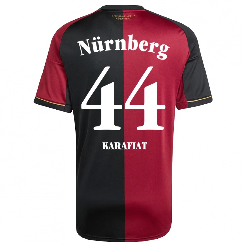 Danxen Mulher Camisola Ondrej Karafiat #44 Borgonha Preto Principal 2025/26 Camisa