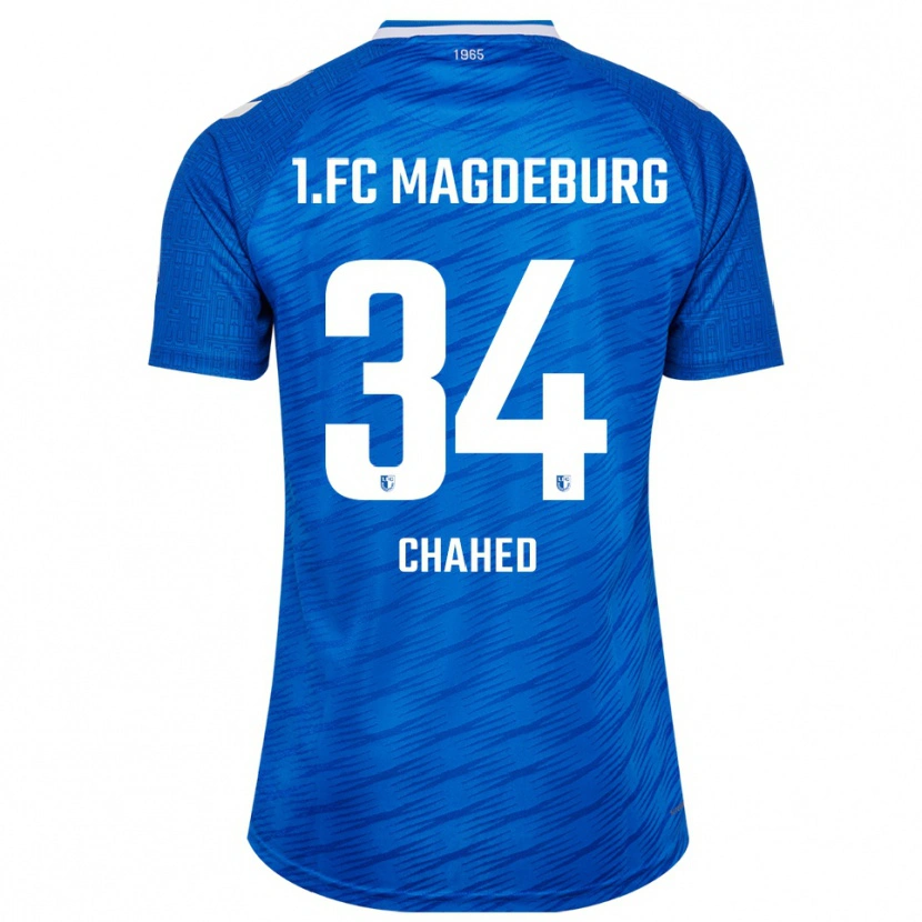 Danxen Mulher Camisola Tarek Chahed #34 Azul Branco Principal 2025/26 Camisa