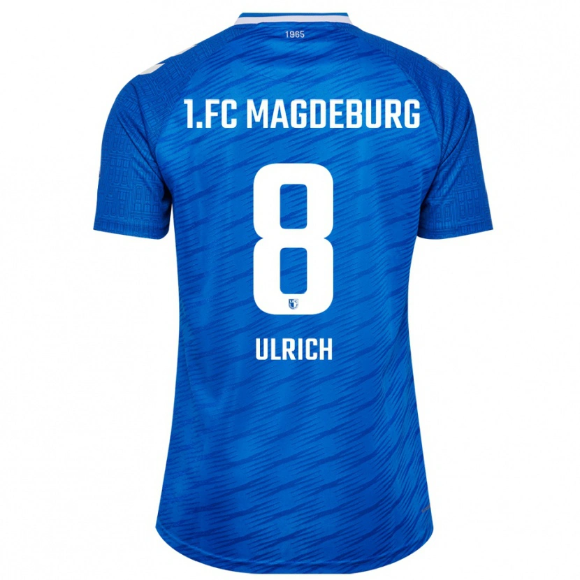 Danxen Mulher Camisola Laurin Ulrich #8 Azul Branco Principal 2025/26 Camisa