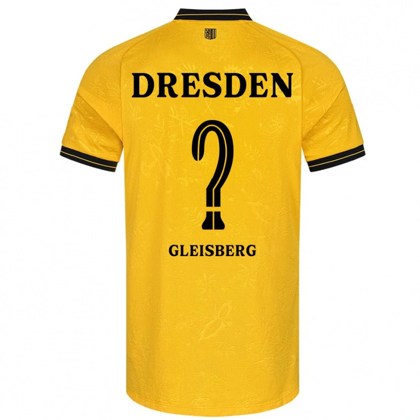 Danxen Mulher Camisola Anne-Sophie Gleisberg #0 Amarelo Preto Principal 2025/26 Camisa