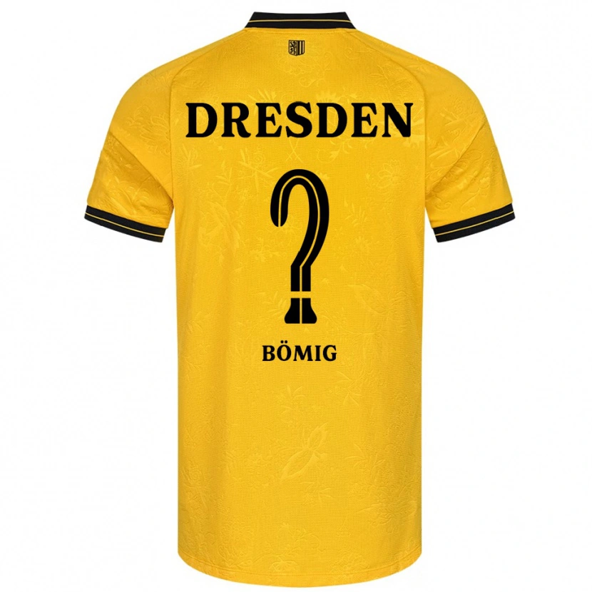 Danxen Mulher Camisola Sarah Bömig #0 Amarelo Preto Principal 2025/26 Camisa