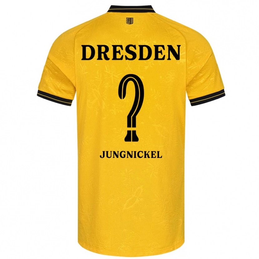 Danxen Mulher Camisola Lars Jungnickel #0 Amarelo Preto Principal 2025/26 Camisa