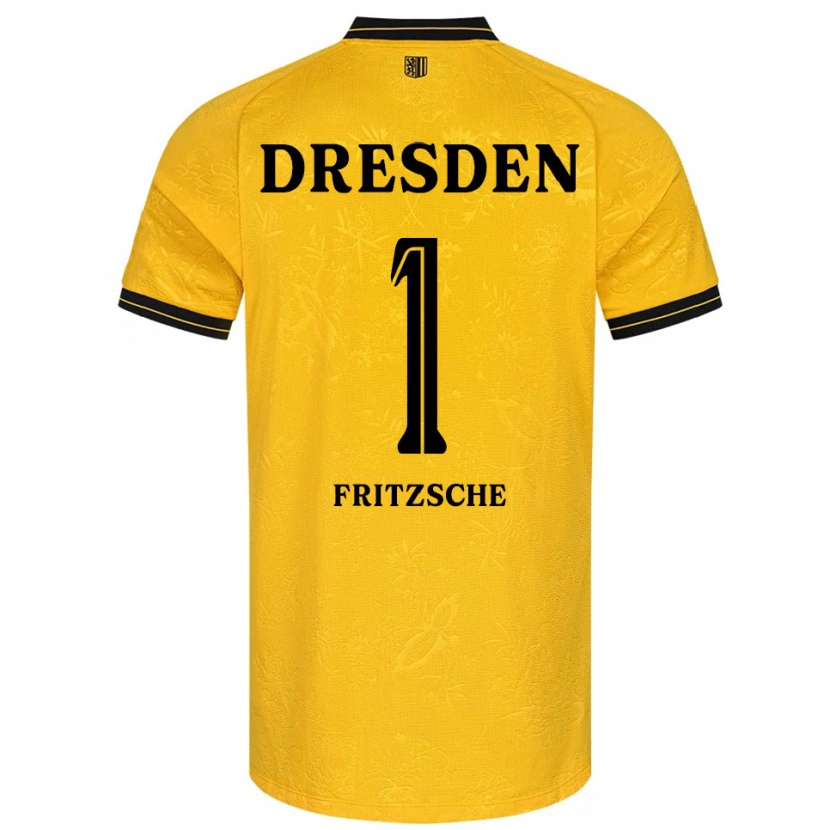 Danxen Mulher Camisola Maximus Fritzsche #1 Amarelo Preto Principal 2025/26 Camisa