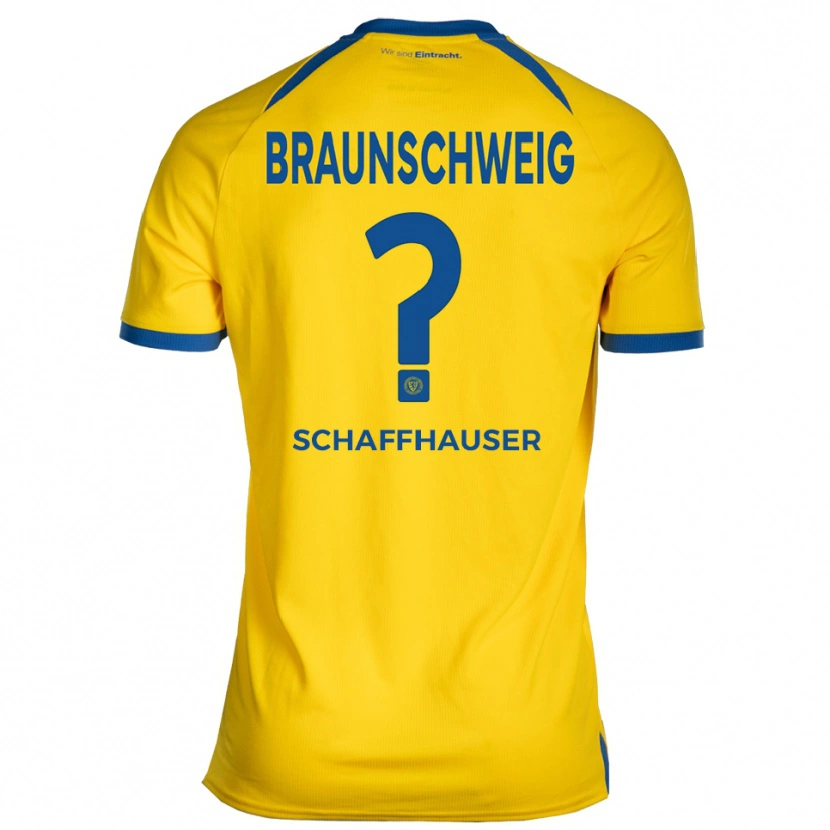 Danxen Mulher Camisola Andreas Schaffhauser #0 Amarelo Azul Principal 2025/26 Camisa