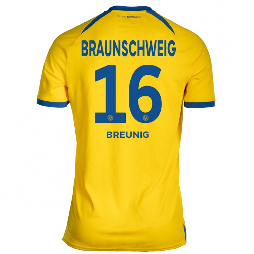 Danxen Mulher Camisola Louis Breunig #16 Amarelo Azul Principal 2025/26 Camisa
