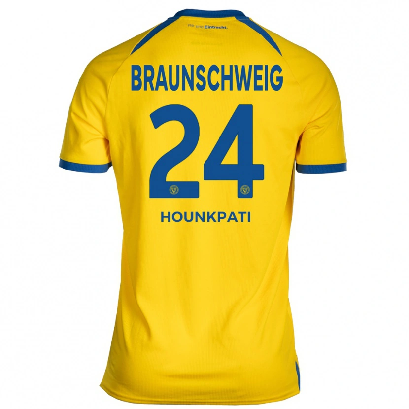 Danxen Mulher Camisola Marvin Hounkpati #24 Amarelo Azul Principal 2025/26 Camisa