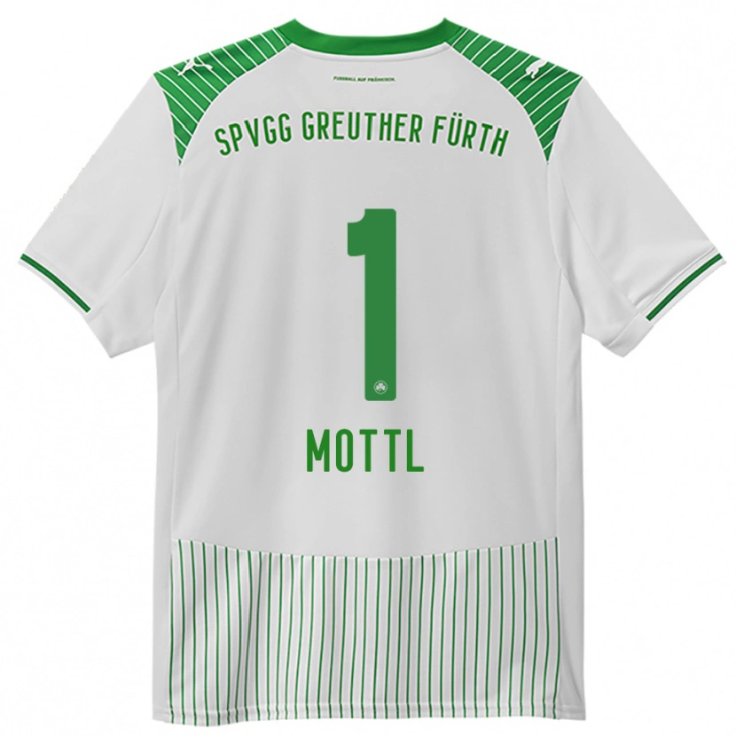 Danxen Mulher Camisola Jan Mottl #1 Branco Verde Principal 2025/26 Camisa