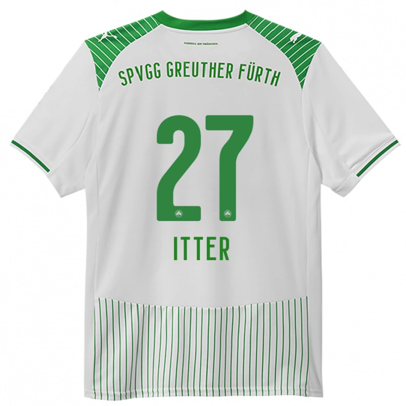 Danxen Mulher Camisola Luca Itter #27 Branco Verde Principal 2025/26 Camisa