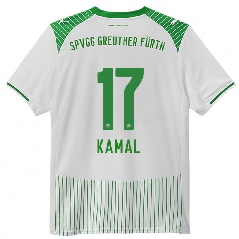 Danxen Mulher Camisola Fadl Kamal #17 Branco Verde Principal 2025/26 Camisa