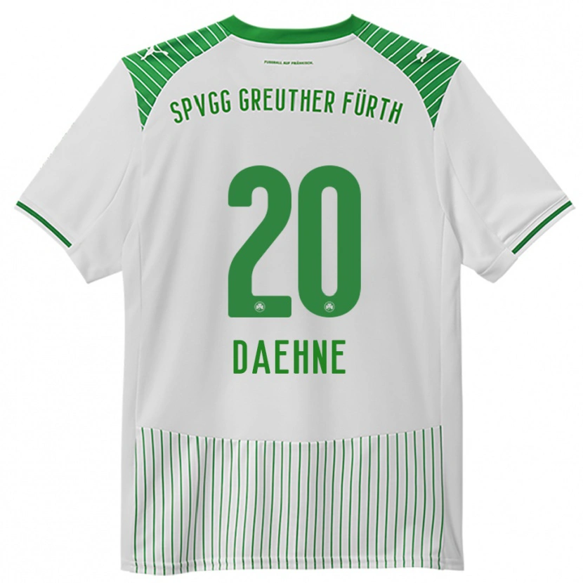 Danxen Mulher Camisola Luis Daehne #20 Branco Verde Principal 2025/26 Camisa