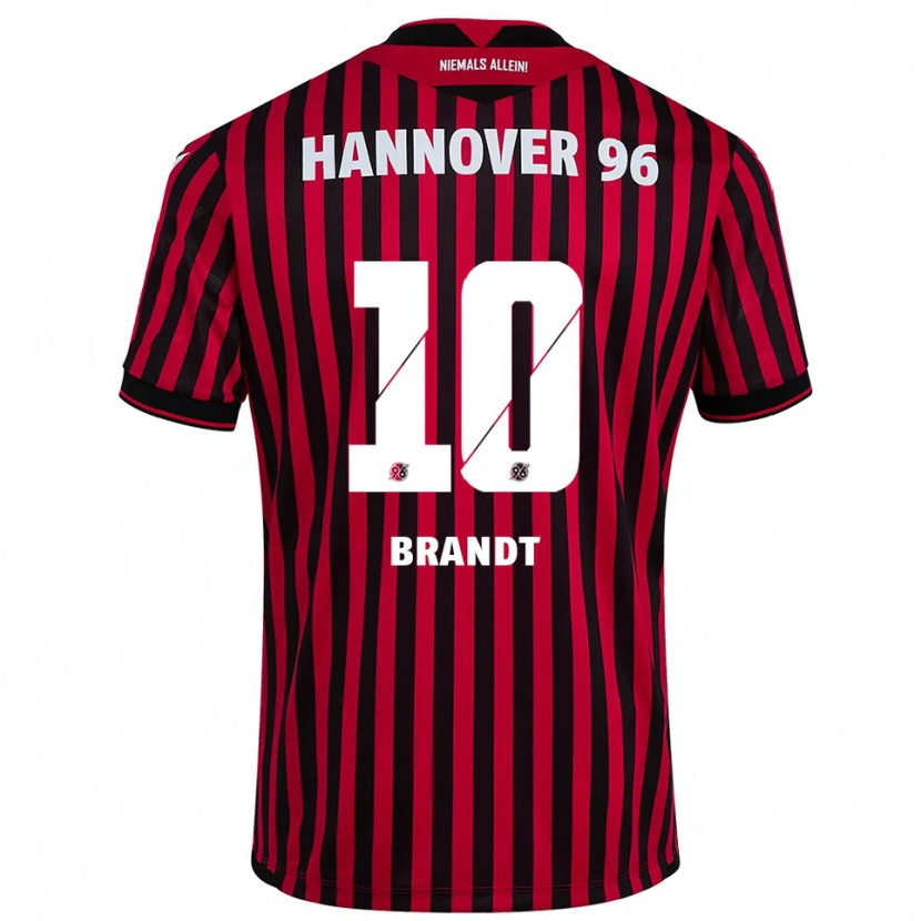 Danxen Mulher Camisola Keanu Brandt #10 Vermelho Preto Principal 2025/26 Camisa