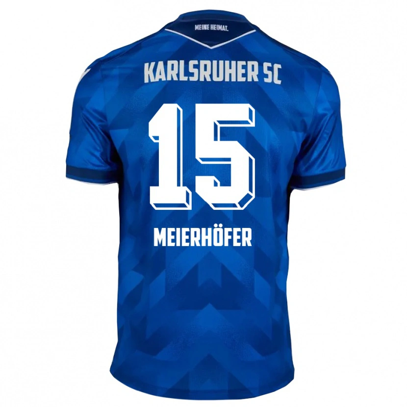 Danxen Mulher Camisola Luis Meierhöfer #15 Azul Branco Principal 2025/26 Camisa