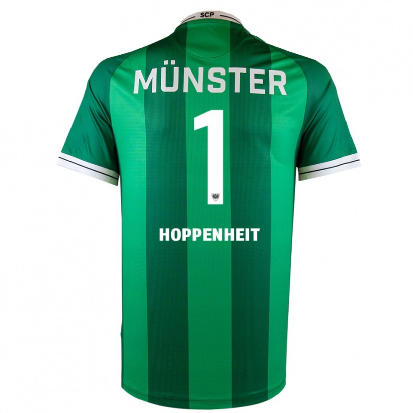 Danxen Mulher Camisola Leander Hoppenheit #1 Verde Branco Principal 2025/26 Camisa