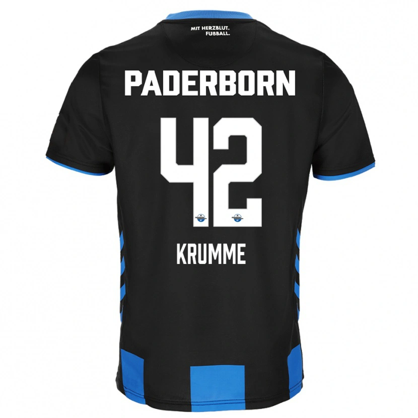 Danxen Mulher Camisola Kevin Krumme #42 Preto Azul Principal 2025/26 Camisa