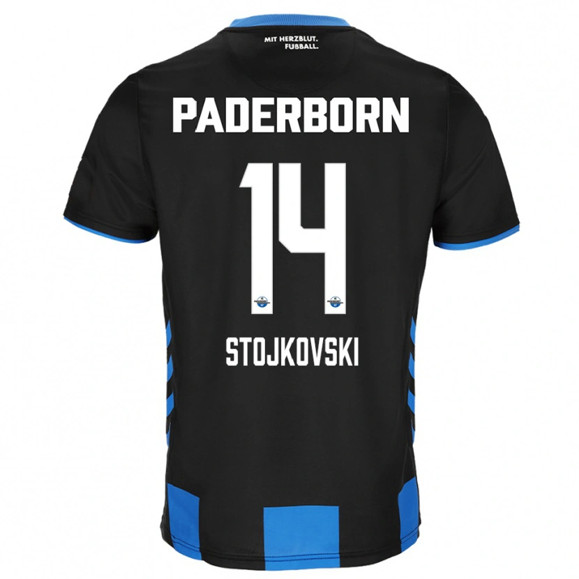 Danxen Mulher Camisola Jakov Stojkovski #14 Preto Azul Principal 2025/26 Camisa
