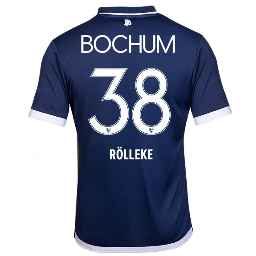 Danxen Mulher Camisola Hugo Rölleke #38 Azul Marinho Branco Principal 2025/26 Camisa
