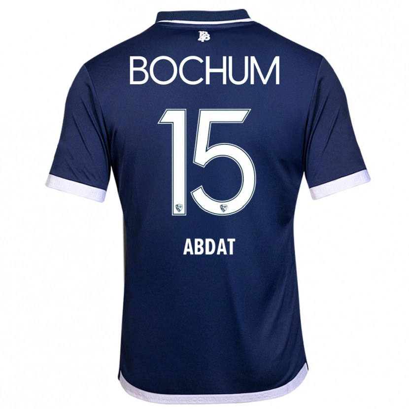 Danxen Mulher Camisola Nicolas Abdat #15 Azul Marinho Branco Principal 2025/26 Camisa