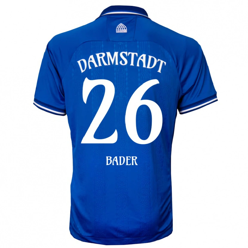 Danxen Mulher Camisola Matthias Bader #26 Azul Branco Principal 2025/26 Camisa